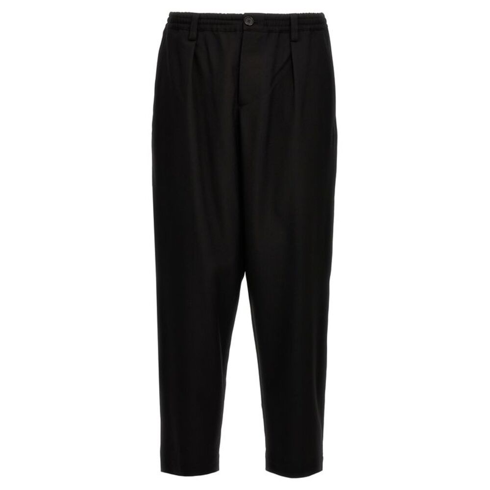 Marni Black Virgin Wool Cropped Men's Pants